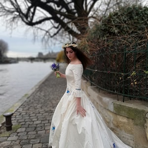 Ocean, Gold and Silk Wedding Dress