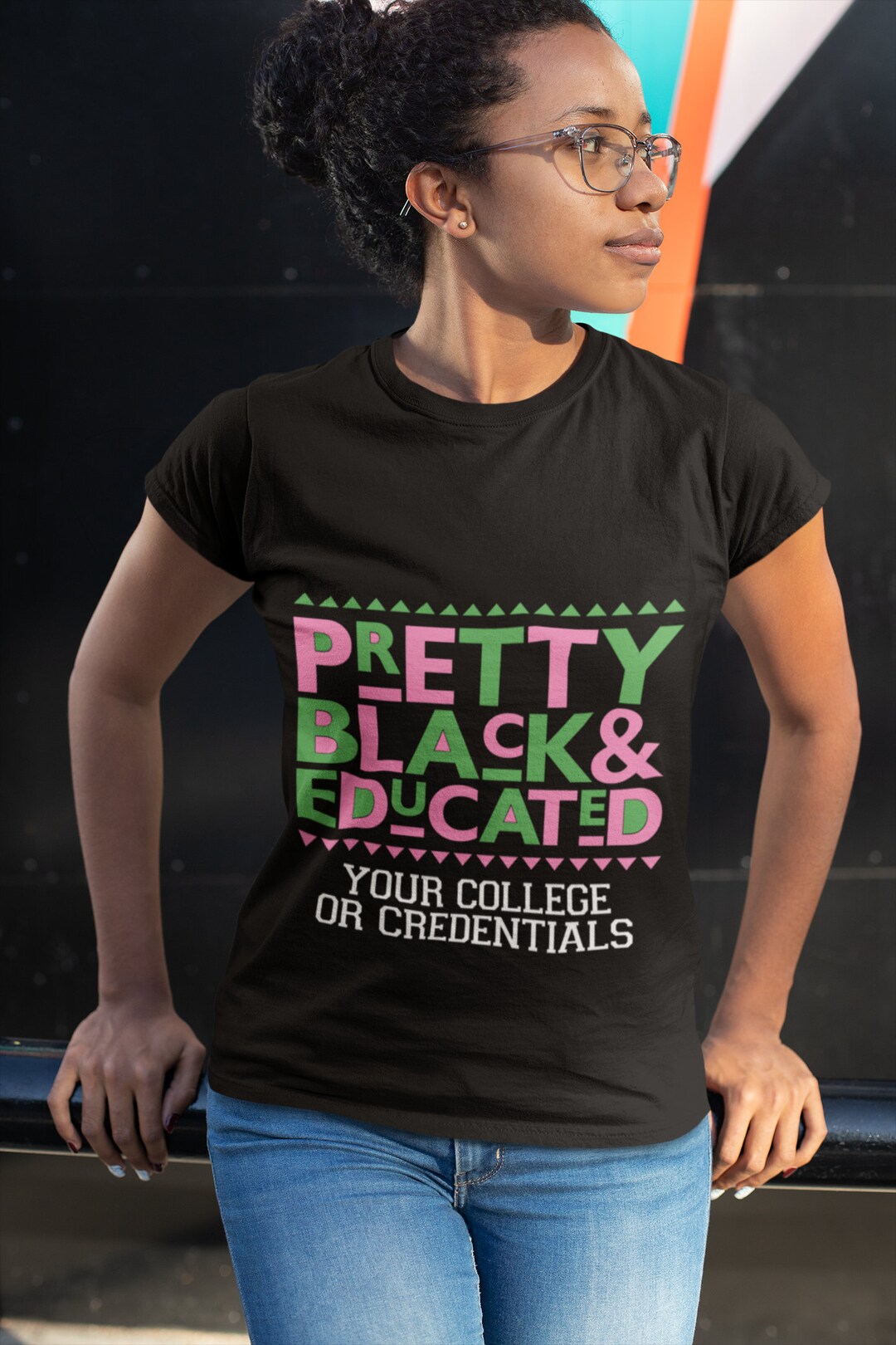 Pretty Black & Educated T-shirt - Etsy