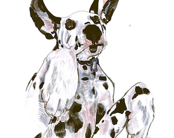 Woody, dalmation puppy on 4.5" X 5" Notecard