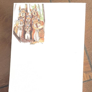 Squirrelfest Notepad     4" X 5.5 " 50 sheets per pad