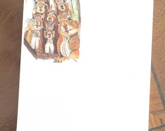 Squirrelfest Notepad     4" X 5.5 " 50 sheets per pad