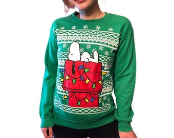 snoopy christmas sweater mens