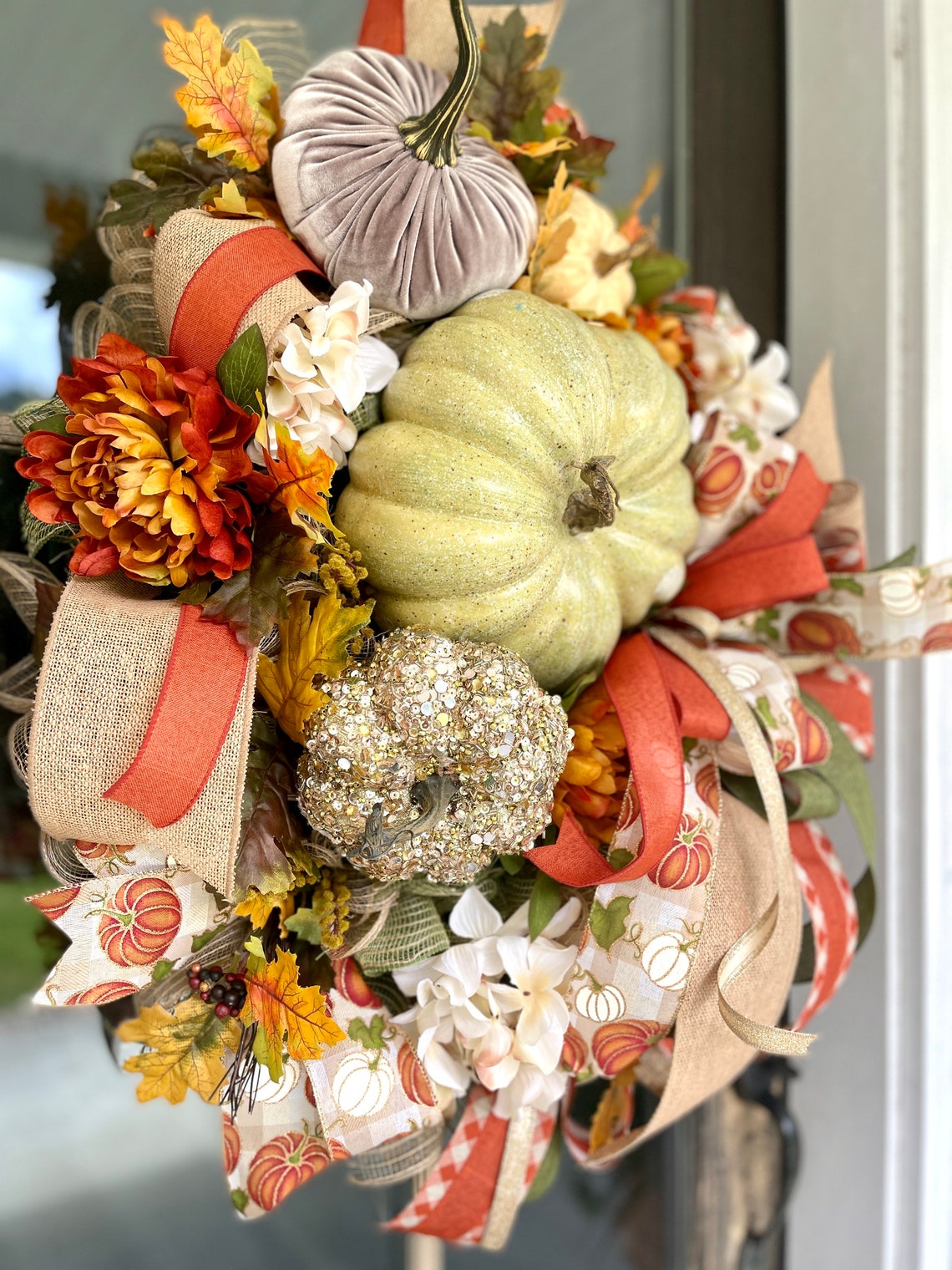 TUTORIAL Pumpkin wreath fall wreath pumpkin fall wreath Etsy