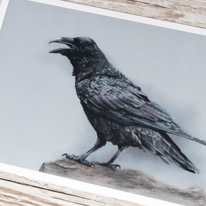 Common Raven Art Print A4 FineArt Print image 2