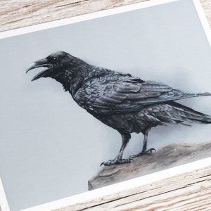 Common Raven Art Print A4 FineArt Print image 1