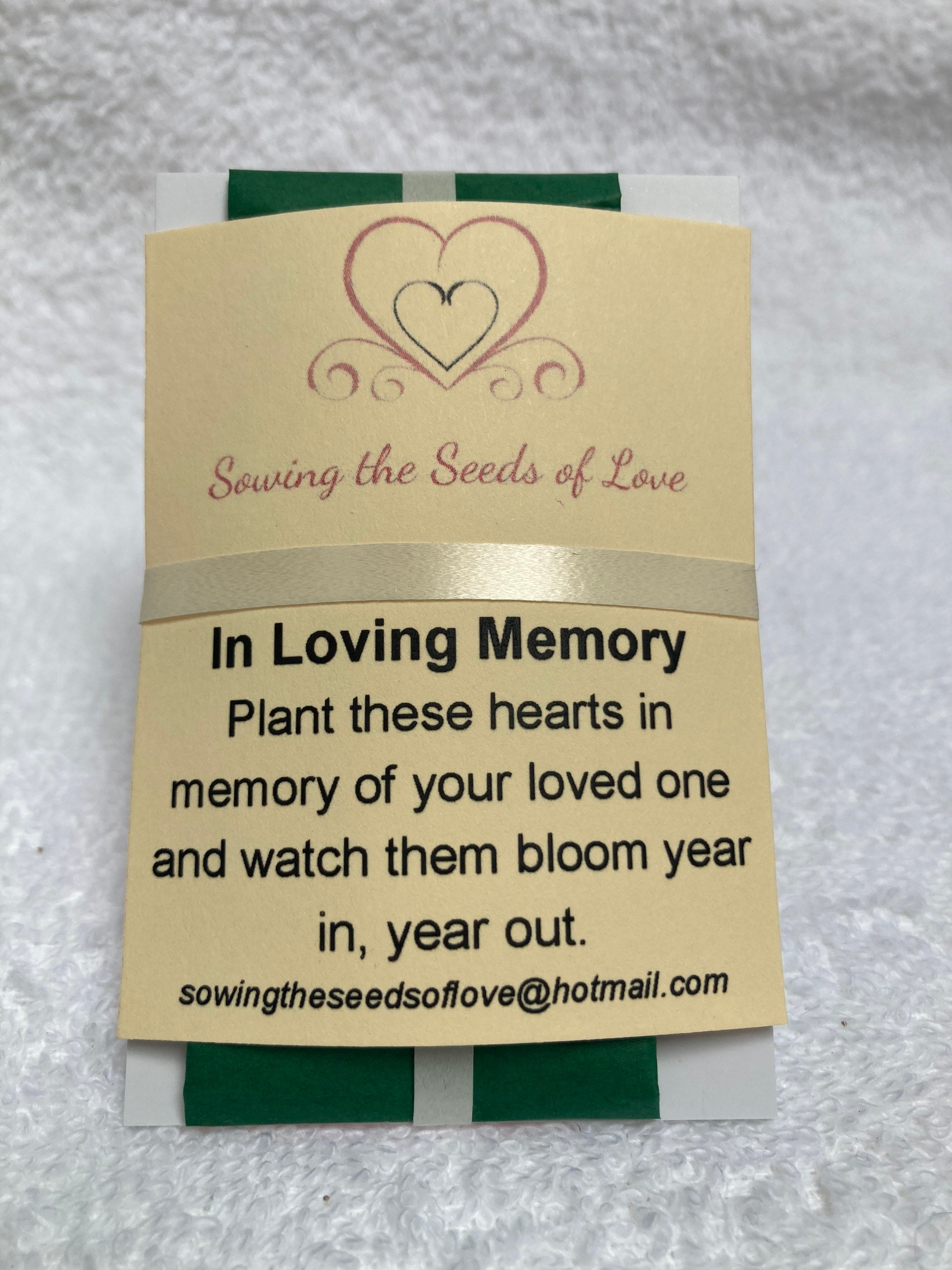 Bereavement gift of wild flower seeded hearts Sympathy gift Etsy