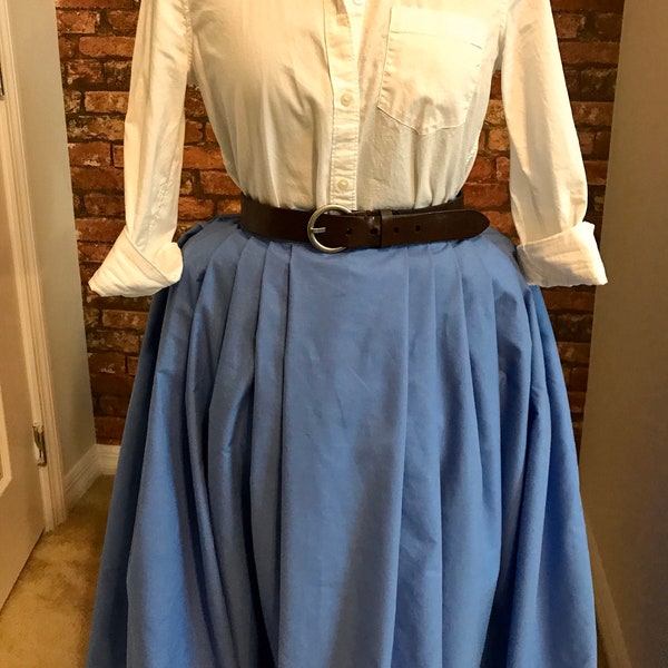 Outlander inspired skirt 18th century petticoat in solid, tartan, custom, Fraser tartan, linen