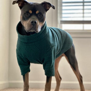 Custom fleece dog sweater 70 fabrics XXS-5XL