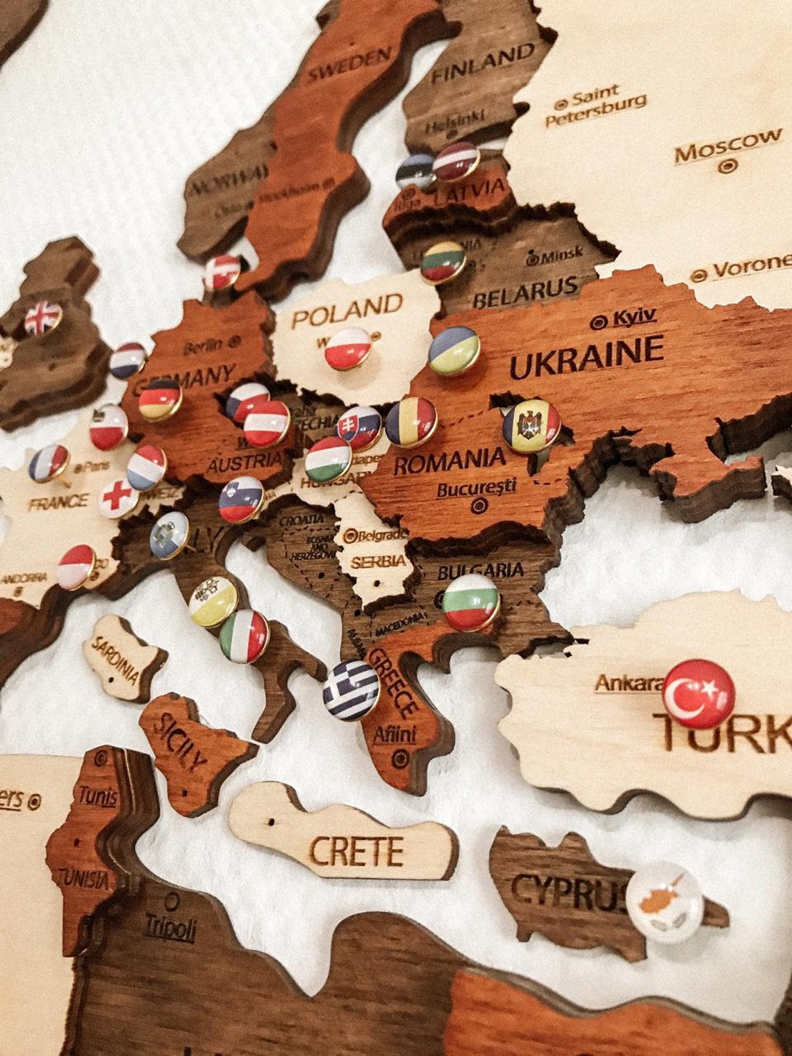 Wooden 3d World Map Puzzle wood Home Wall Decor Etsy