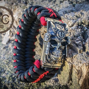 Paracord Bracelet SAMURAI WARRIOR, Exclusive bracelet for man, Clasp brass