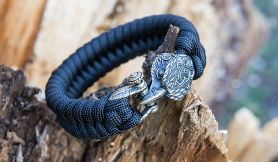 Paracord Bracelet Golden Eagle,exclusive for Man, Bronze Clasp, Black  Bracelet, Accessories Custom, Mens Accessories 