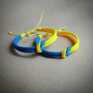 Ukraine Bracelet paracord, blue and yellow bracelet, made in Ukraine