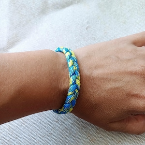 Ukraine Bracelet paracord, blue and yellow bracelet, made in Ukraine