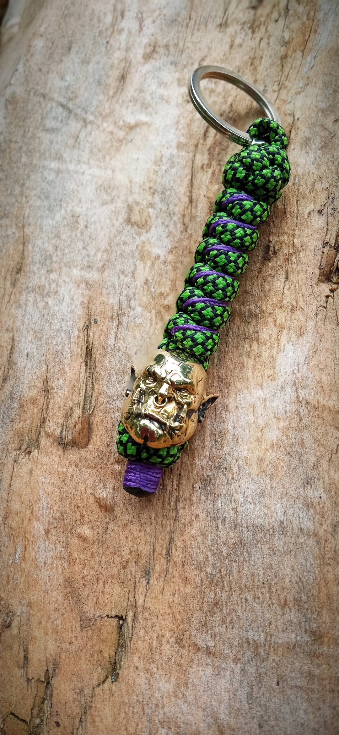 Keychain Orc Bead, Lanyard Skull Paracord, Key Fob, Souvenir Ork, Bead ...