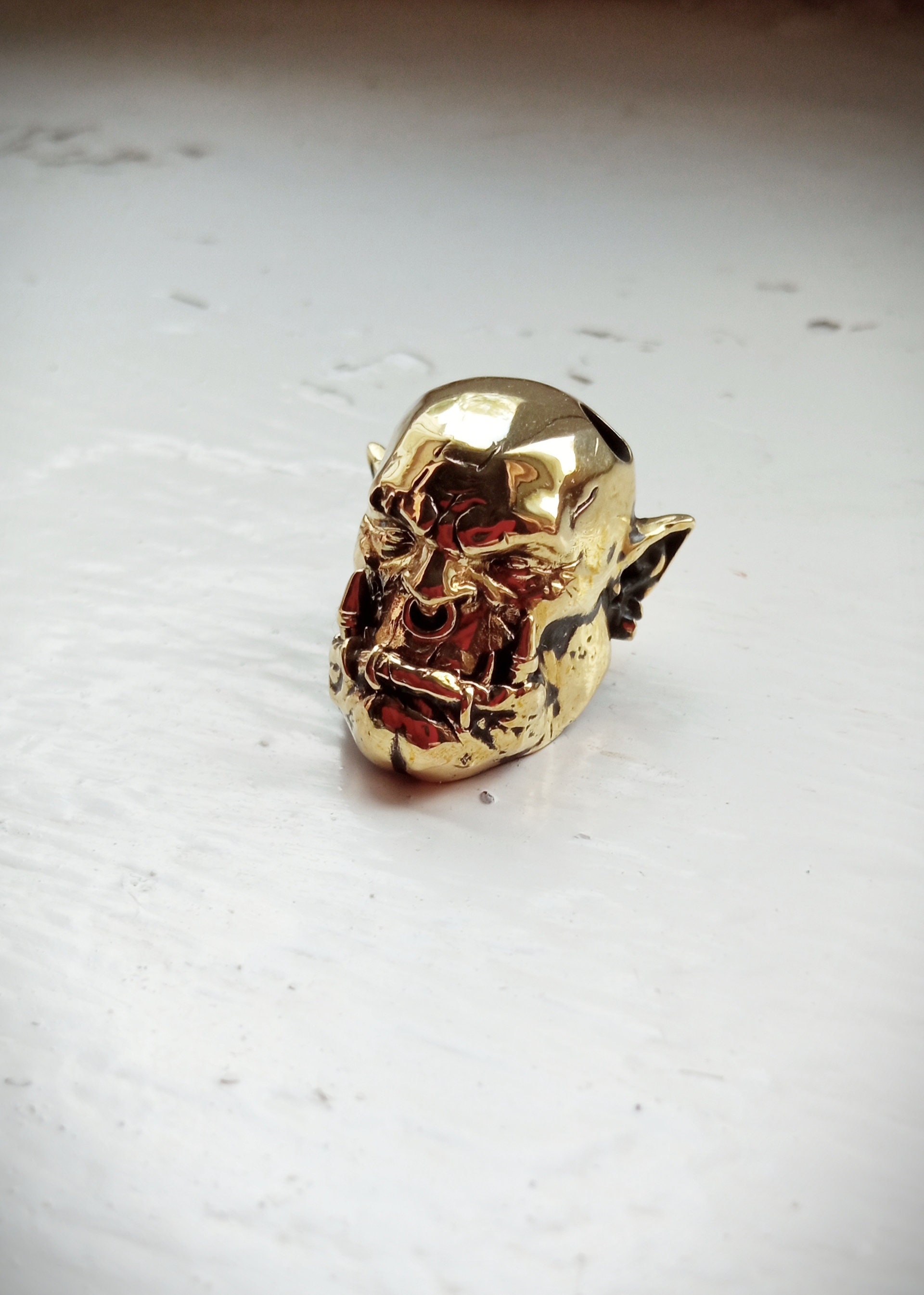 Bead Ork, Orc for Paracord Keychains, Edc Orruk Fantasy, Bead Brass - Etsy