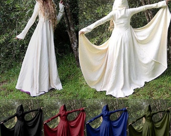 Womens Vintage Dresses Celtic Cold Shoulder Long Sleeve Medieval Maxi Dresses Renaissance Gothic Cosplay Dress