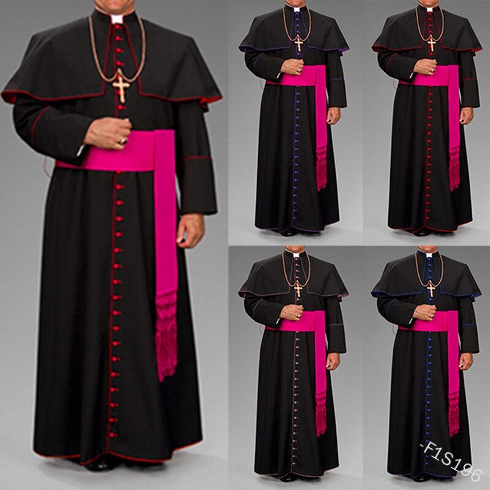 roman-black-priest-cassock-robe-belt-clergyman-vestments-etsy
