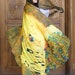 Gustav Klimt scarf - 'The Kiss' | Artistic yellow shawl for women | Festival Clothing | Gift for women