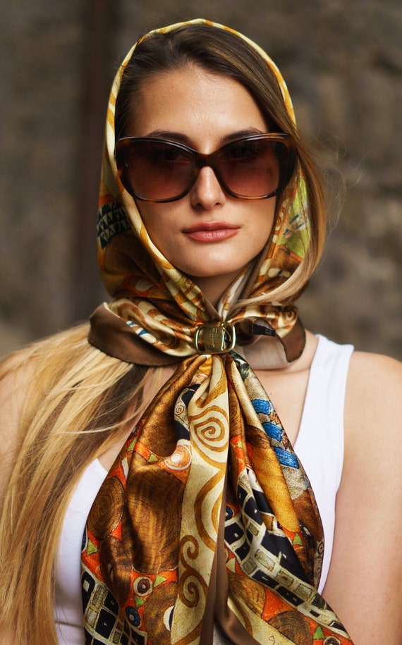 Large silk scarf for cheap hair