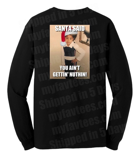 Cardi B Ugly Christmas Sweater Long Sleeve T Shirt