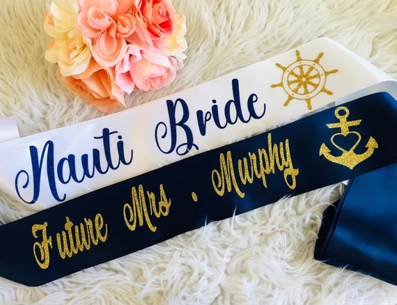 nauti bride sash