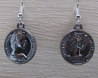 Queen Elizabeth Coin Earrings