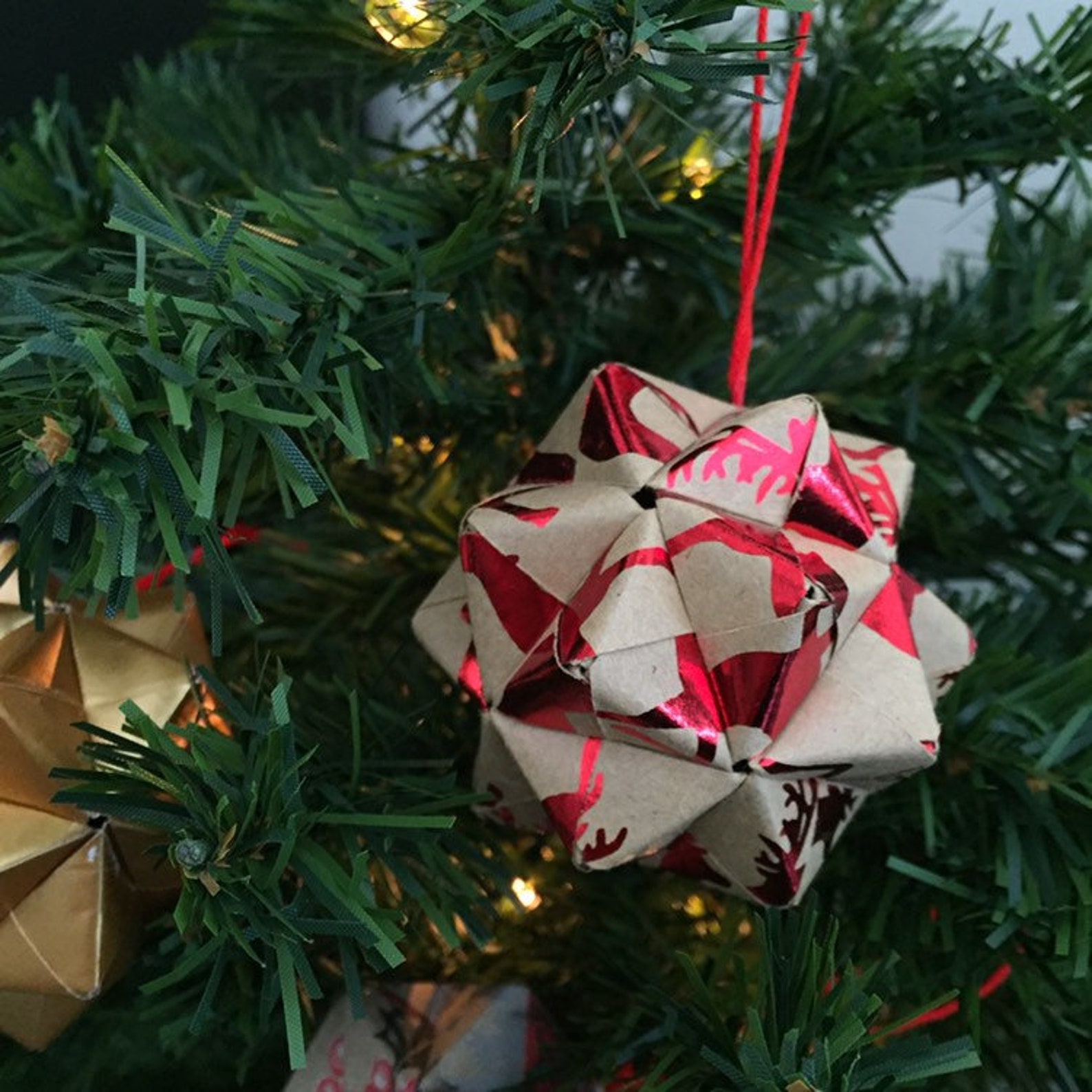 Origami Christmas Tree Decorations / Christmas Baubles / Etsy