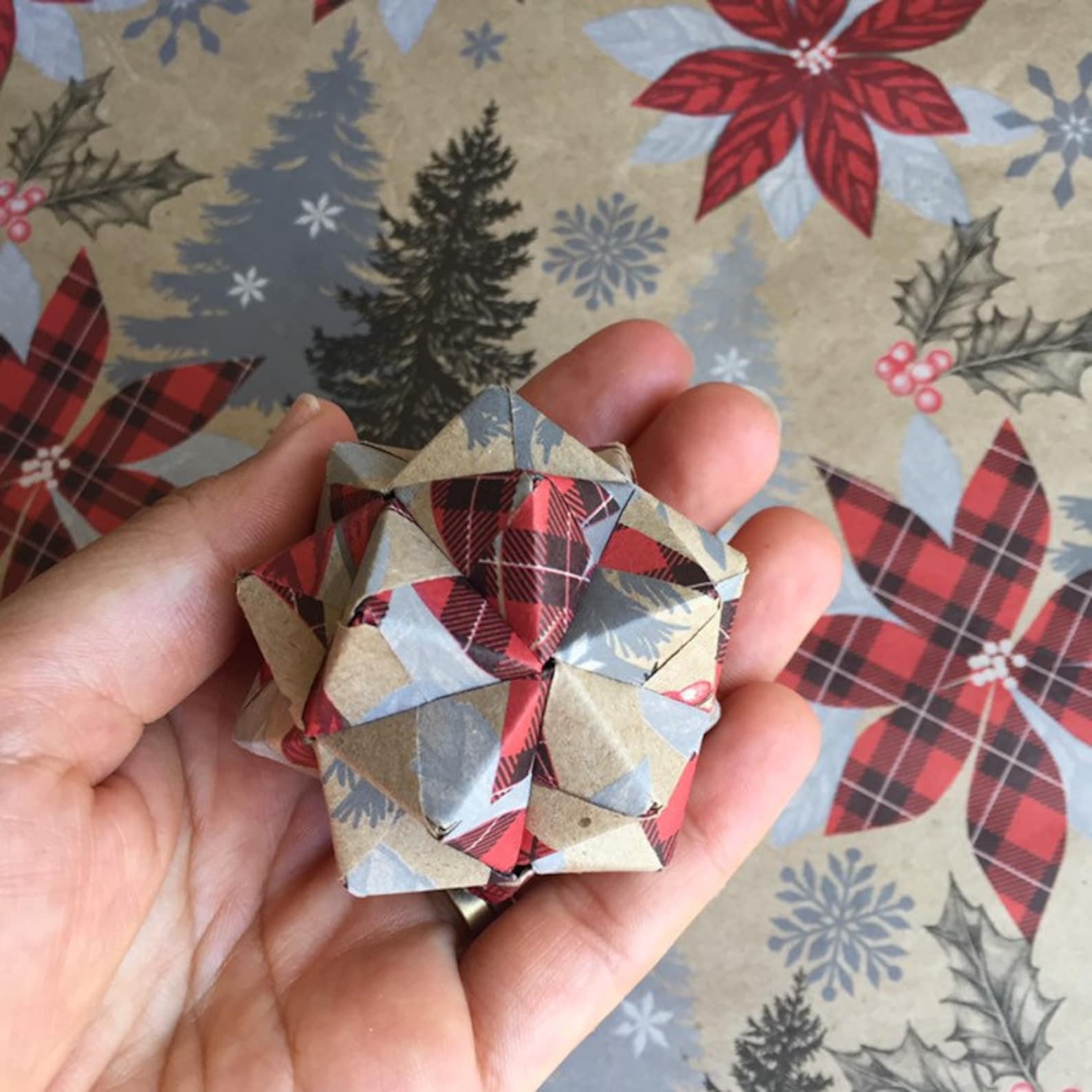 Origami Christmas Tree Decorations / Christmas Baubles / Etsy
