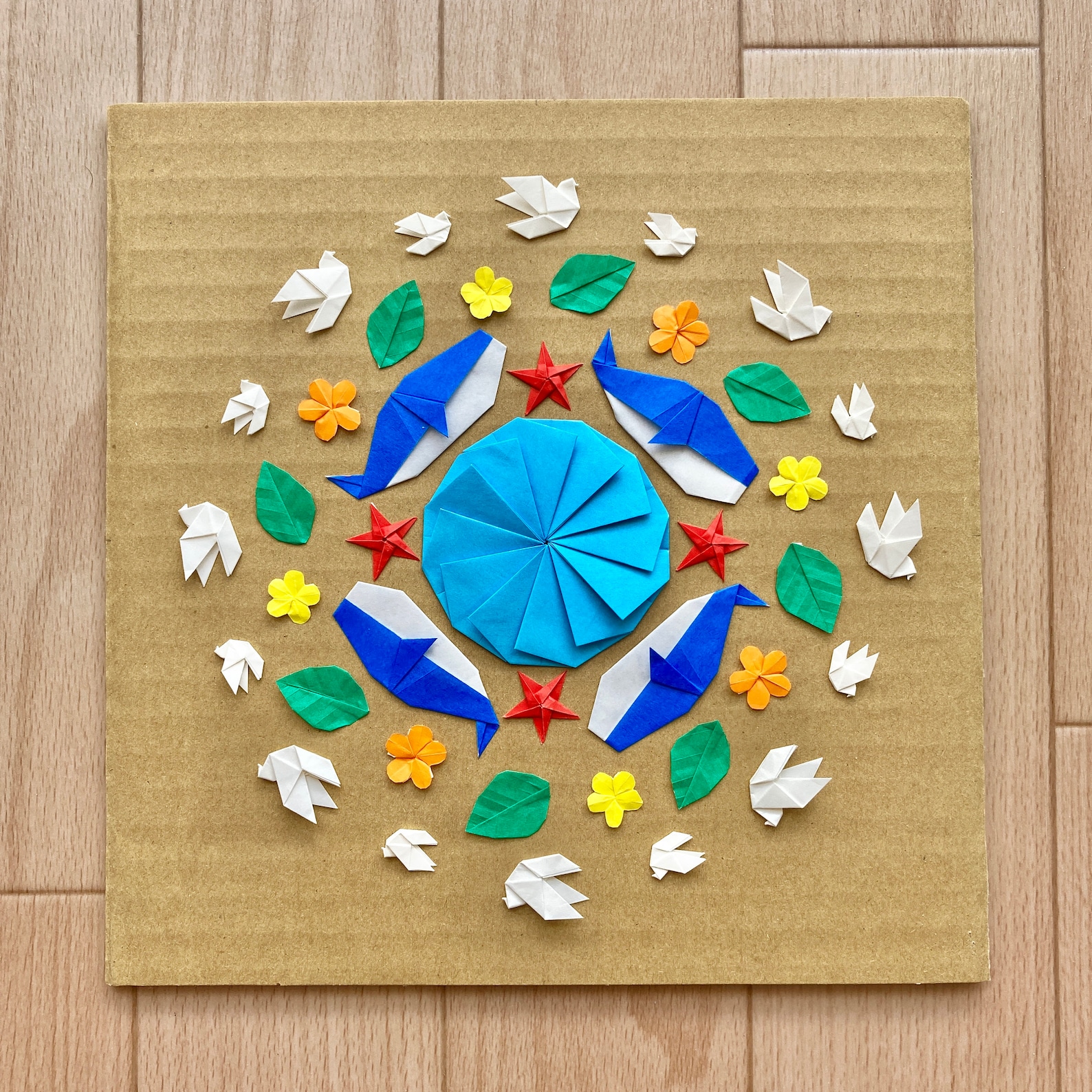 Earth Day Origami Collage / Mother Earth / Sea Land & Sky / | Etsy