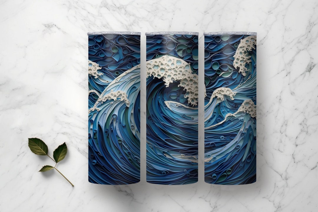 Quilling Waves Paper Art Tumbler Wrap 20 Oz Skinny Tumbler Etsy