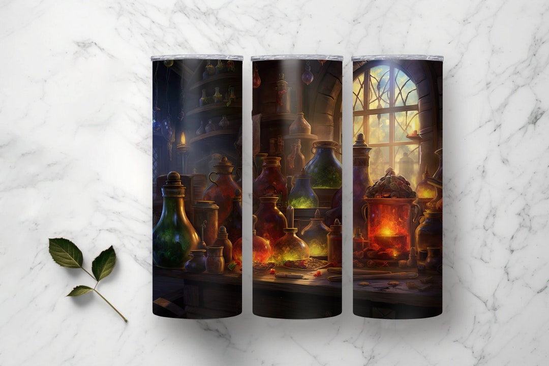 Potions Alchemy Art Tumbler Wrap 20 Oz Skinny Tumbler Etsy