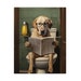 Labrador, Reading Newspaper, Toilet, Dogs, Bathroom, Cute, Funny, Wall ...