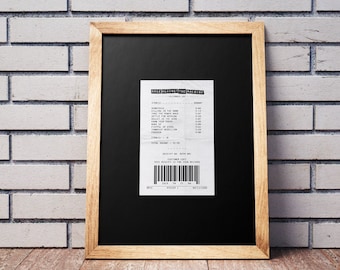 Rock N Roll Receipt A3 Poster Print Inspired By Rage Against The Machine