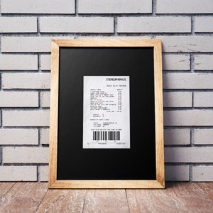 Rock N Roll Receipt Poster Print Inspired By Stereophonics &#39;Word Gets Around&#39;