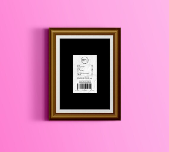 Harry Styles Fine Line Rock N Roll Receipt A3 Poster Etsy