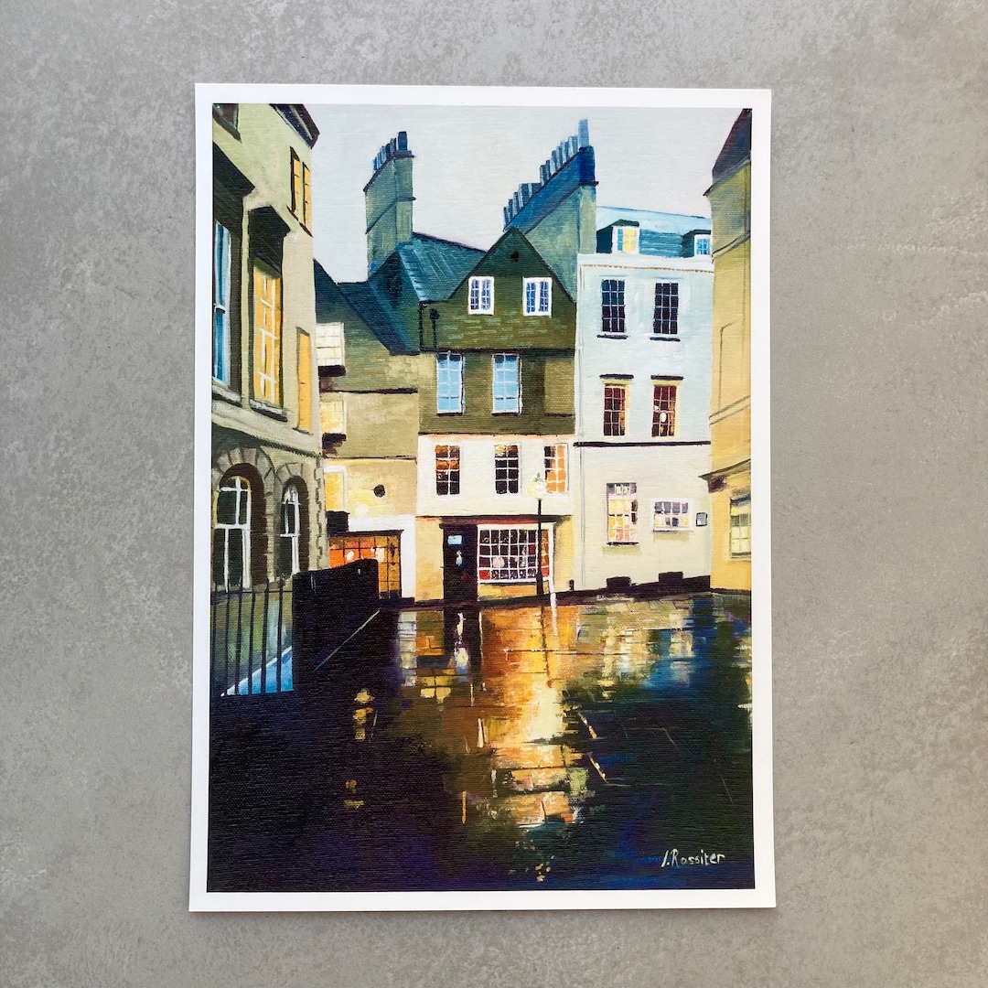 Bath Print, Print of Dusk at Sally Lunn's, Bath Fine Art Print, City of ...