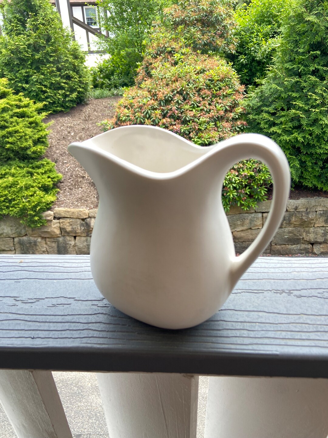 Mccoy Matte White Pitcher - Etsy