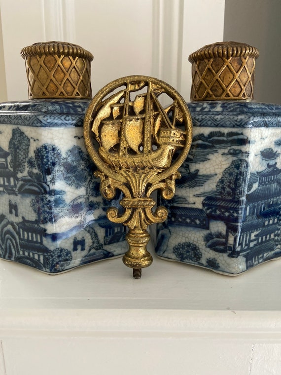 Vintage Nautical Finial. Solid Bronze. Substantial and Heavy. Etsy