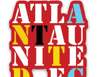 Atlanta FC Soccer Band Logo ATL UTD Football Sticker BritPop