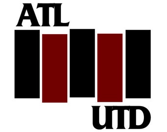 Atlanta Soccer United FC Pegatina ATL UTD Logotipo de la Banda de Fútbol