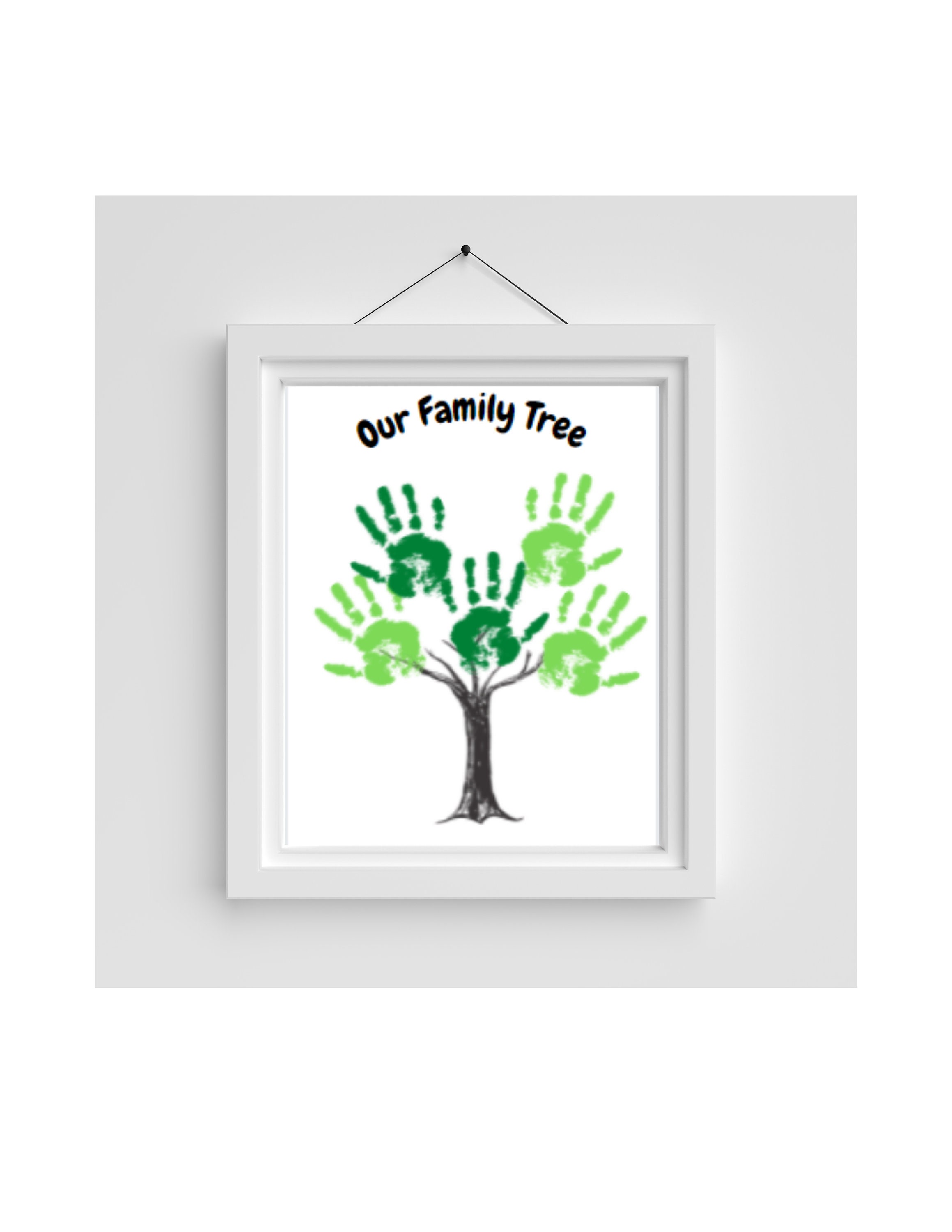 Our Family Tree printable handprint craft family tree | Etsy