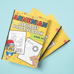 Armenian Alphabet Book For Kids - Armenian Activity Book - Armenian Letters - Armenian Kids Gift Armenian Gifts - Armenian Birthday