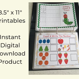 Hungry Caterpillar Busy Book - Hungry Caterpillar Quiet Book - Lernbinder - Eric Carle Themenbuch - Raupe Buch Knetmatten