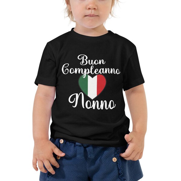 Buon Compleanno Nonno Toddler Shirt - Joyeux anniversaire en chemise italienne - Cadeaux italiens - Cadeau pour Nonno - Cadeau grand-père italien