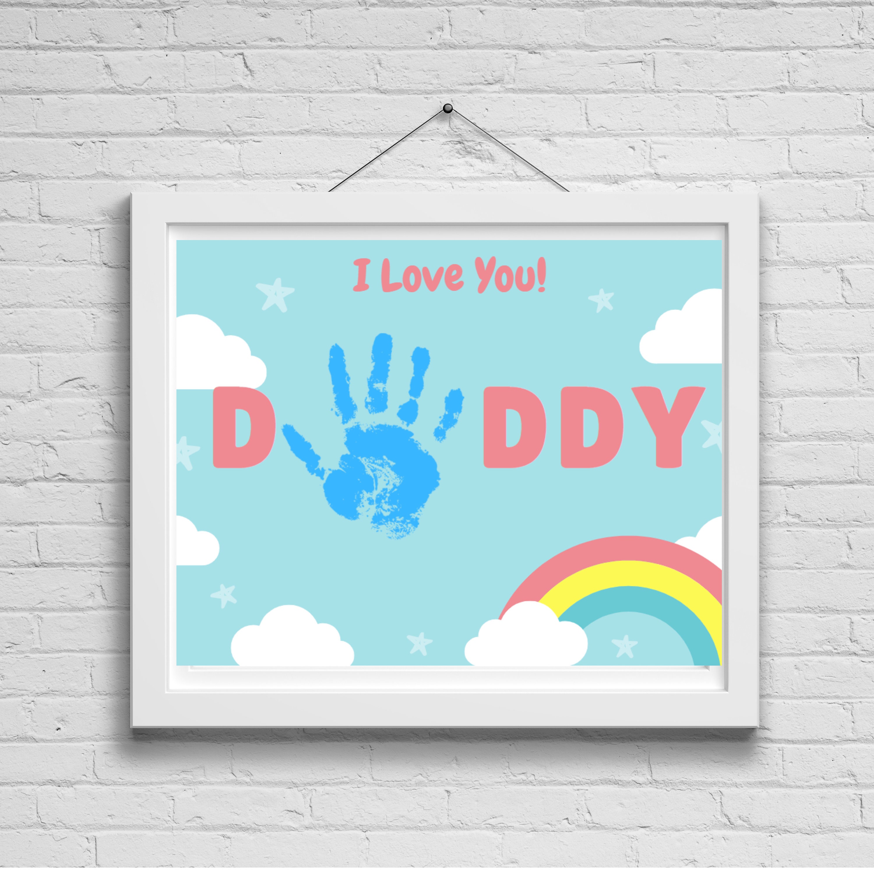 Handprint Gift For Daddy I Love You Daddy Printable | Etsy