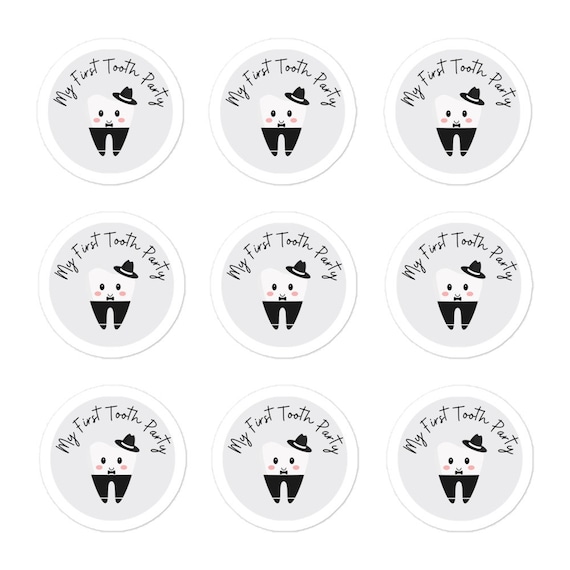 First Tooth Party First Tooth Party Stickers First Tooth | Etsy