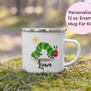 Die Sehr hungrige Raupe Geburtstag - Personalisierte Tasse für Kinder - Hungrige Raupe Geburtstagsgeschenk
