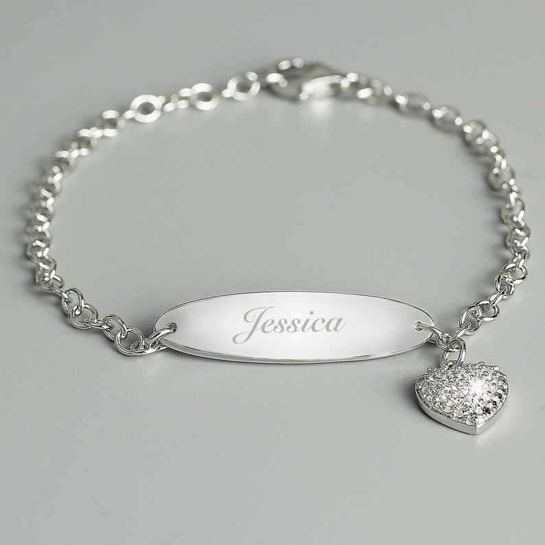personalised silver baby bracelet