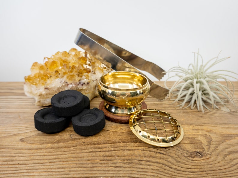 Brass Resin Screen Burner Set Screen Incense Burner Etsy