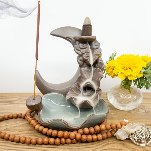 GIRAFFE Ceramic Backflow Pond Incense Burner Waterfall Etsy